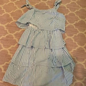 J. crew crew cuts blue ruffle dress